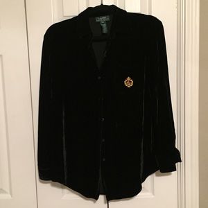 Ralph Lauren velvet long sleeve shirt